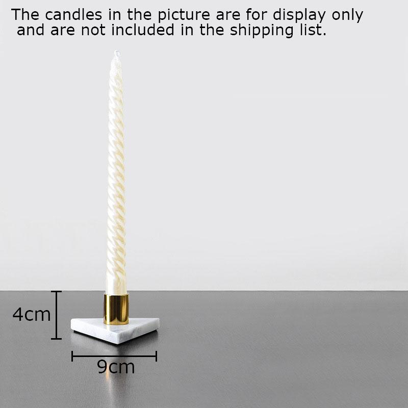 

Creative Polygon Marble Candle Holder Romantic Dining Table Candlestick Desk Decoration Ornaments Wax Melt Burner Candle Holders Excluding candles&1Pc