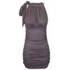 Korean Dongdaemun Style Halter Neck Sleeveless Pleated Bodycon Dress