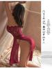 Yi Yue Women's Sexy Lace High-Slit Nightgown Long Dress 8181