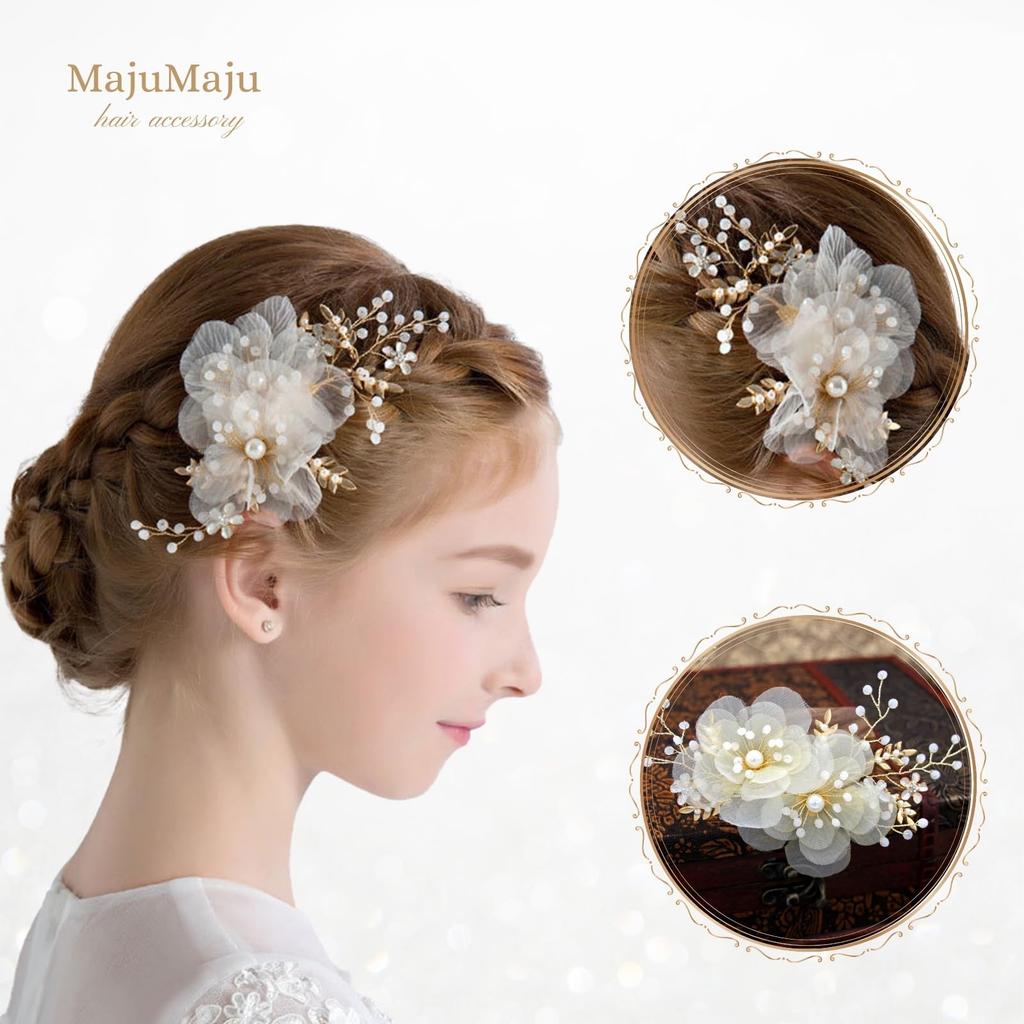 Hair Accessories Piano Recital Head Dress Girls Children Handmade Arrangement Hair Ornament [MajuMaju] (A) (PMA08)