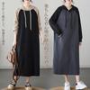 ORWZDCO Long Sleeve Hooded Thick Loose Plus Sizes Perfect for and Formal and Winter Women's Dress, Two-Tone Fabric, Fit, Slimming, Warm, Available,