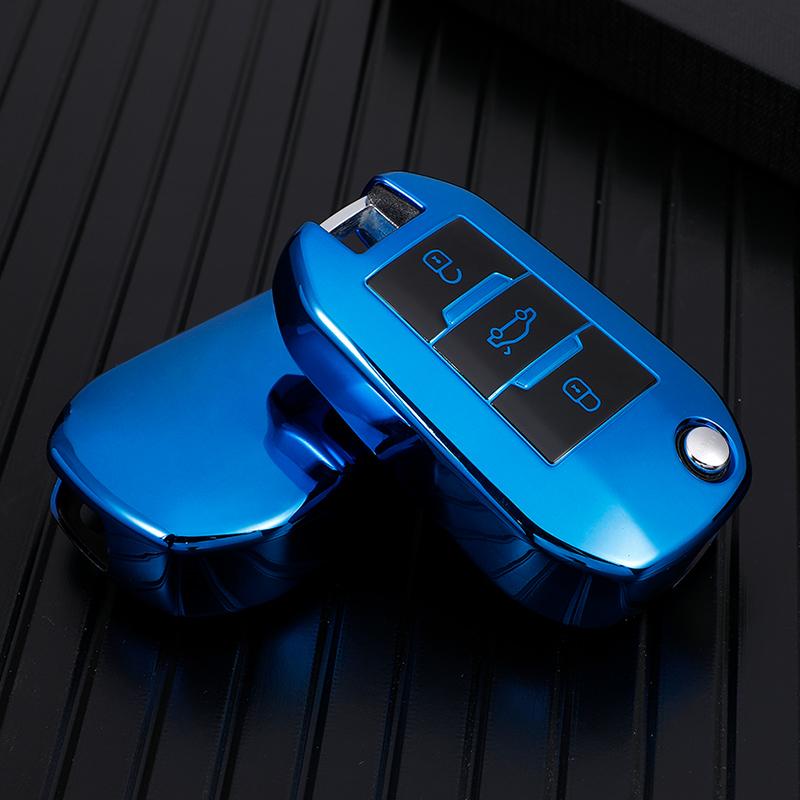 Para Citroen C4 C4L CACTUS C3 C6 C8 para Peugeot 2008 3008 4008 307 208 308 408 508 funda para llave de coche bolsa accesorios