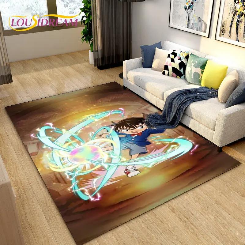 Detective Conan Cartoon Anime Area Rug,Carpet Rug for Living Room Bedroom Sofa Doormat Decoration, Kids Play Non-slip Floor Mat