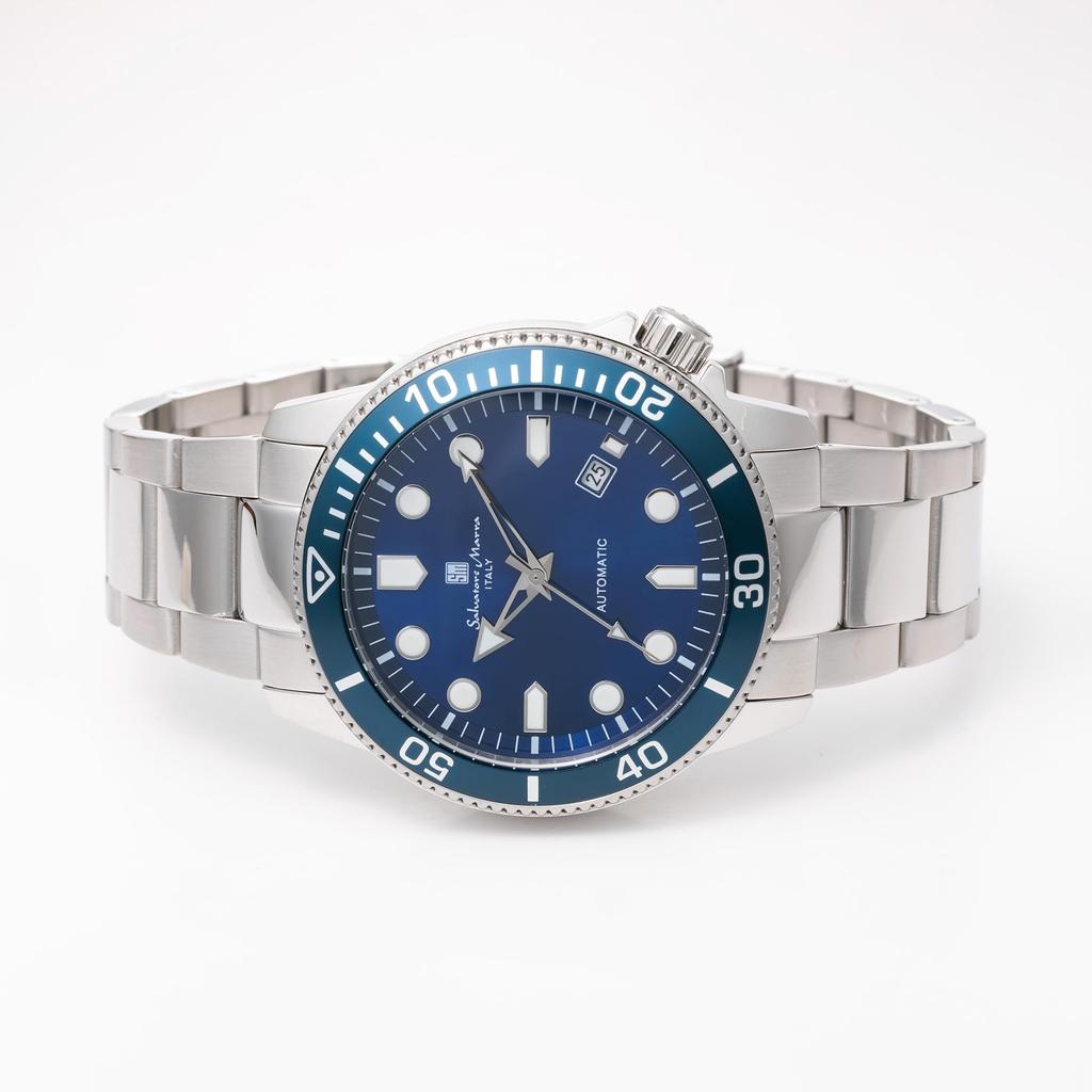 with watch cross SSBL [Salvatore Marra] Men's wristwatch, self-winding, stylish, waterproof, analog, [product]