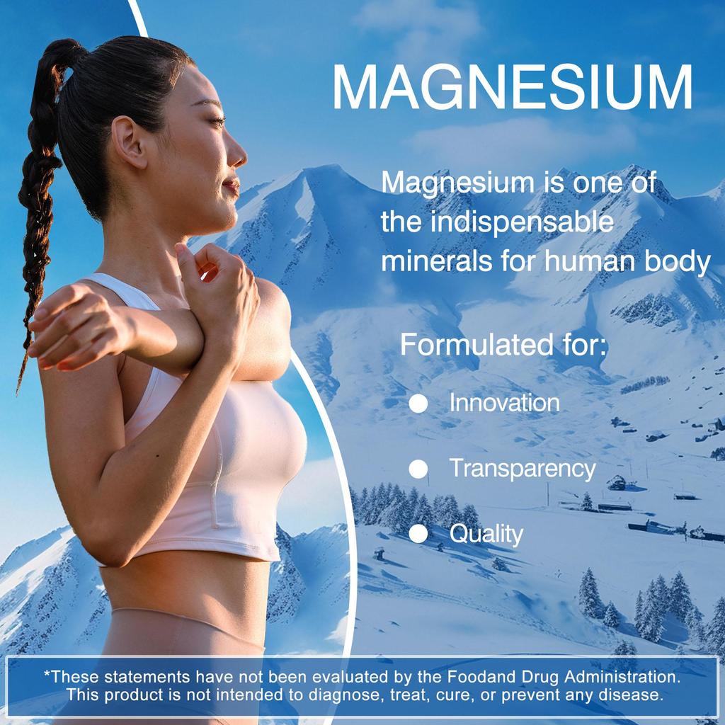 L-Magnesium Threonate Dietary Supplement, helps with sleep, relaxation, and promotes brain and heart health – 120 capsules