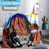 1PC Custom Name King Tattoo Art Throws Blanket Flannel Blankets for Couch Bed Gifts for Men Women Travel Picnic Christmas Fan Gifts