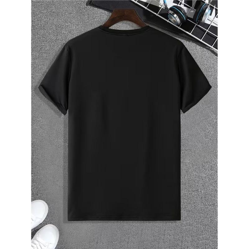 Men'S T-Shirt with Graphic Print of a Chainsaw Theme - with Chainsaw And Tree Design, Casual Short-Sleeved T-Shirt for Lumberjacks, Forestry Work,