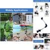 Adjustable Stainless Steel Bicycle Umbrella Stand With Anti-dropping Cap For Rain And Sun Protection
