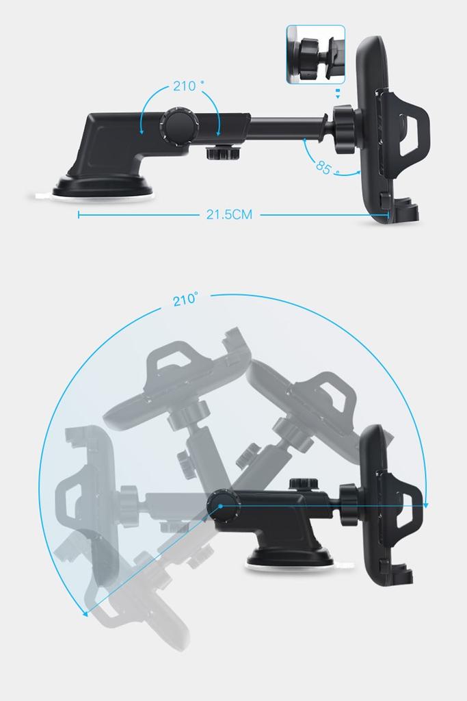 Hochwertige 360-Grad-Halterung Auto-Windschutzscheibenständer Für Mobiltelefone Ideal Für Alle Geräte 4 Bis 7 Zoll