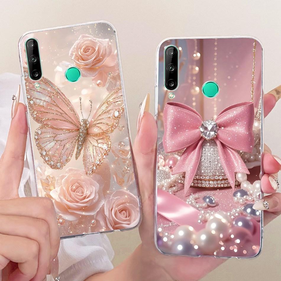 For Huawei Y7p Cute Flower Butterfly Cat Painted Case For Huawei Y7P 2020 ART-L28 ART-L29 Soft Silicone TPU Phone Cases