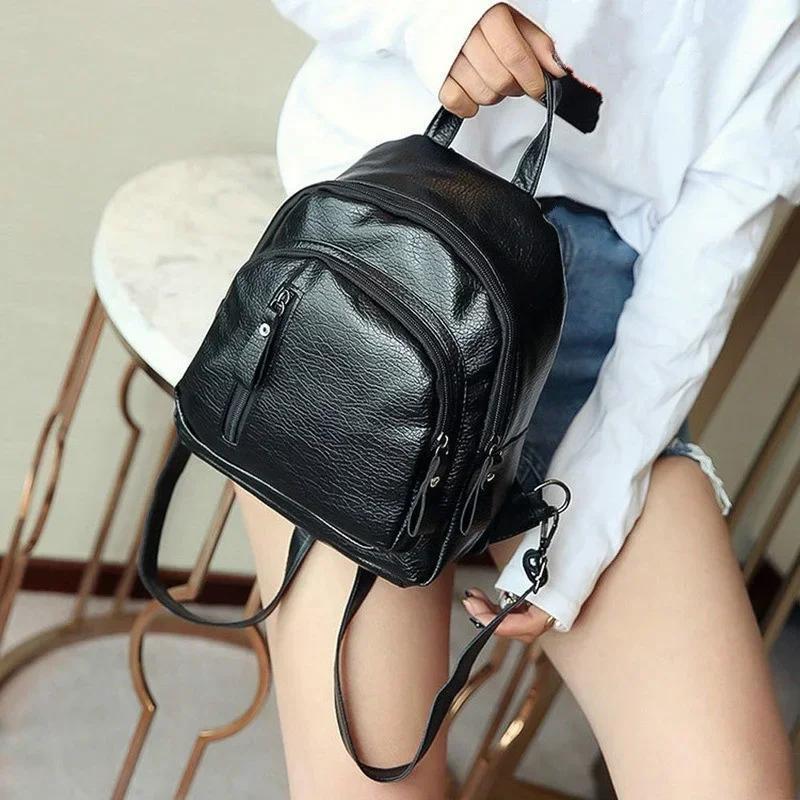 Solid Color Backpack Small Size New Casual Women's Bag Simple And Fashionable Gift For Women Travel Backpacks School Bags