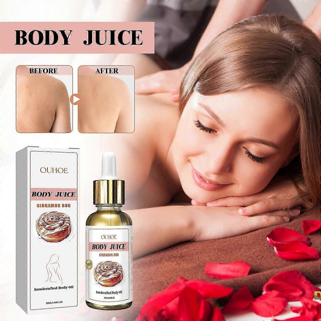 Body Oil, Body Juice Oil, 30ml Body Juice Oil Cinnamon Bun, Cinnamon Bun Body Oil, Moisturizing Body Oil For Dry Skin