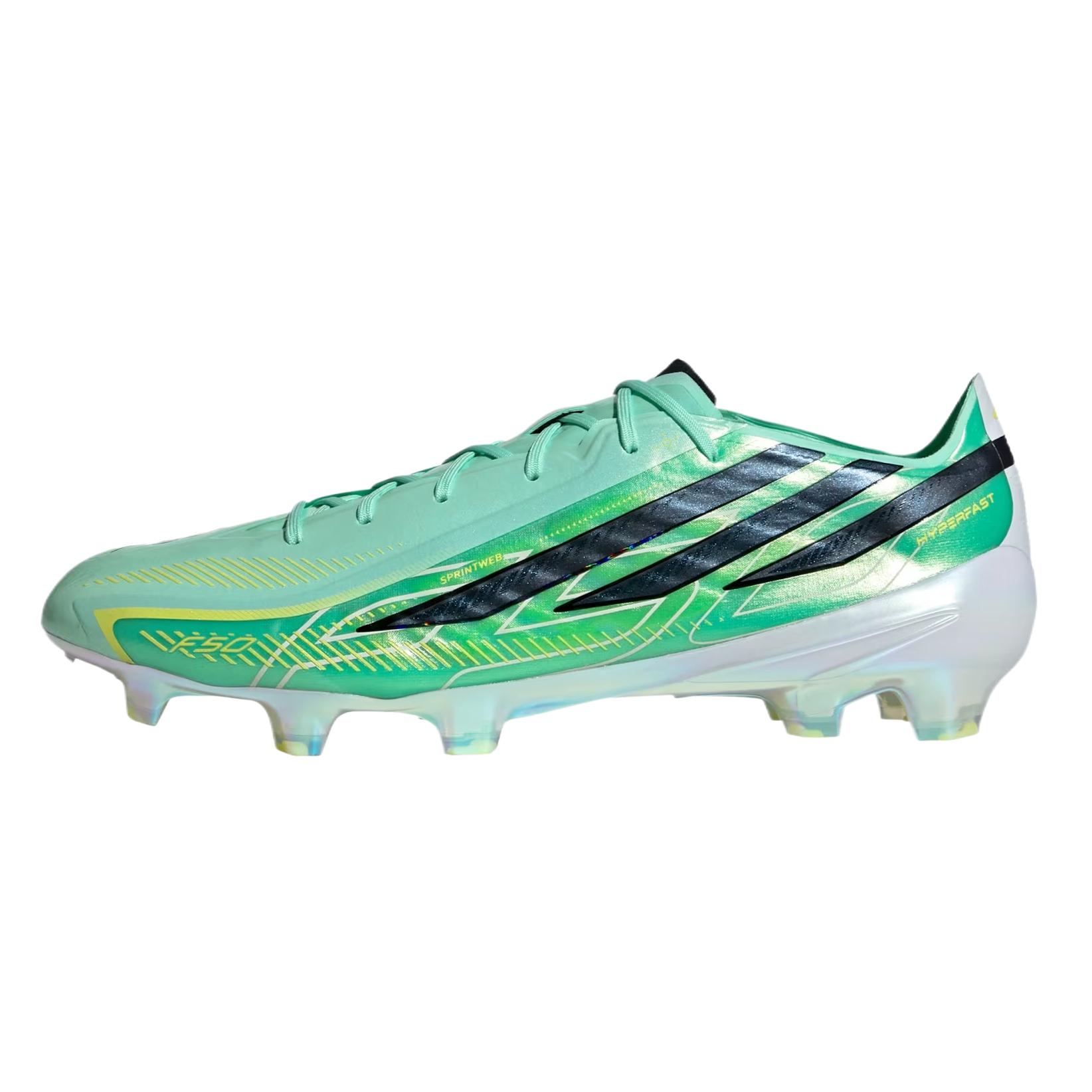 Herren Sneaker Adidas F50 Fußballschuhe Unisex Niedrig geschnitten Pulse Mint/Core Black/Sun Lemon 43