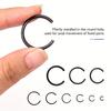 300pcs Metric 7mm To 30mm Round Wire C-Clips Internal Snap Rings Assortment Kit;Round Wire Snap Rings for Hole(Black-Finished Steel)