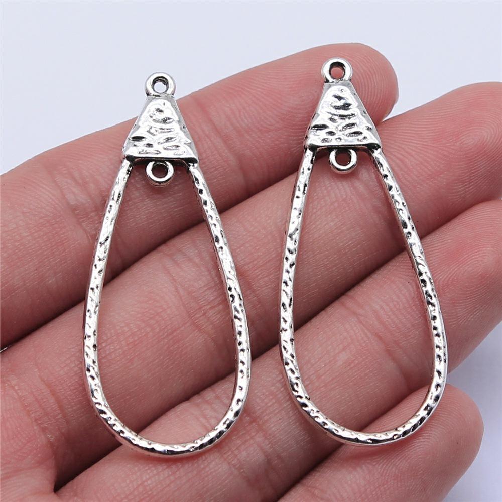 10pcs Charms Waterdrop For Earring Making DIY Jewelry Findings For Jewelry Making Accessories Antique Silver Color