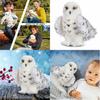 Enchanting Wizard Snowy Owl Plush Toy Fluffy Stuffed Animal Gift For Young Children