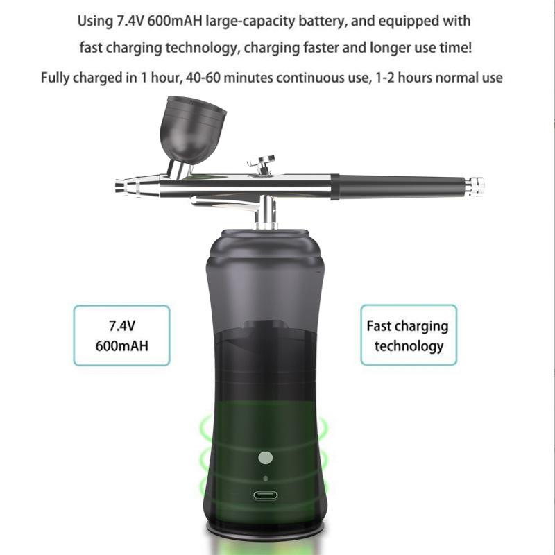 Handheld High Pressure Beauty Facial Water Oxygen Injection Makeup Spraying Nail Model Spray Gun