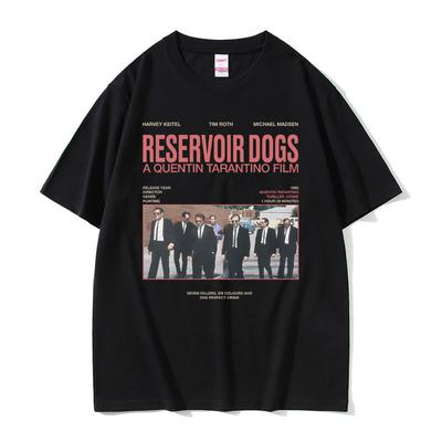 Famous Director Quentin Tarantino Movie Reservoir Dogs Graphic Print Tshirt Men Classic 90s Vintage Crime Thriller Tshirt