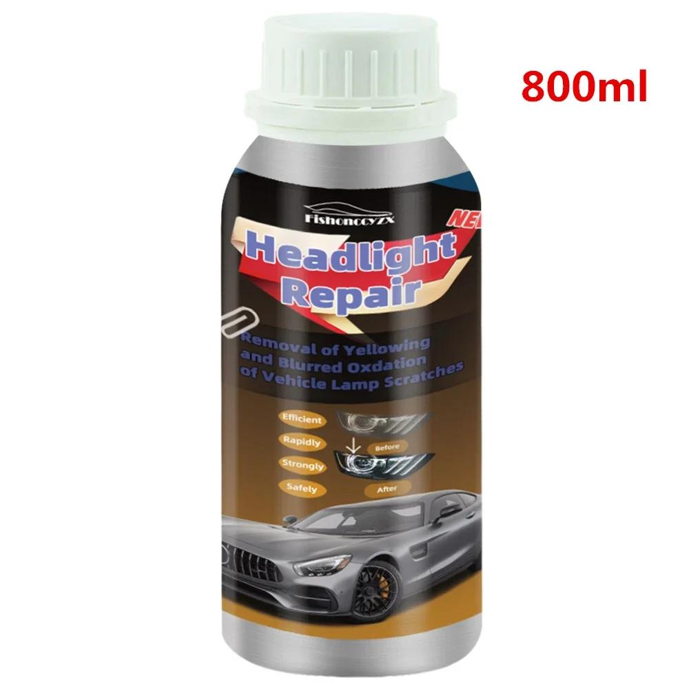 800ml Headlights Liquid Polymer Headlight Chemical Polish Repair Fluid Refurbishment Scratch Repair Polishing Headlights Kit