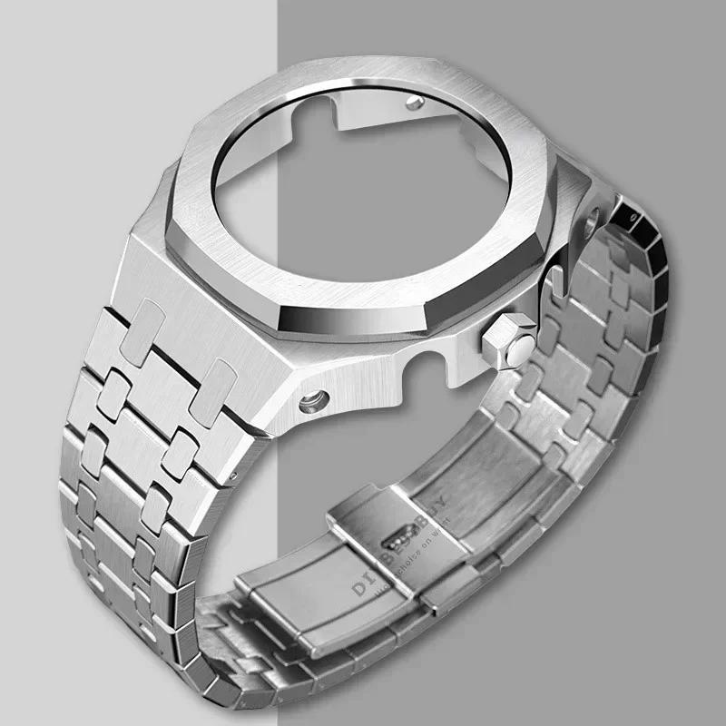 Mod Kit GEN5 GA2100 Metal Bezel for G shock Casioak Modification 4th Generation Rubber&Steel Watch Case Strap GA-B2100 2110