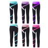 Leggings Colorblock Filles Coupe Ajustée Extensibles Pantalons de Patinage Artistique Bas de Sport