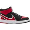 Jordan Air  1 Mid RM Easy On Comfortable Simple Shock Absorption Support High Top Casual Shoes Kids Sneakers Black Red FQ1281-006