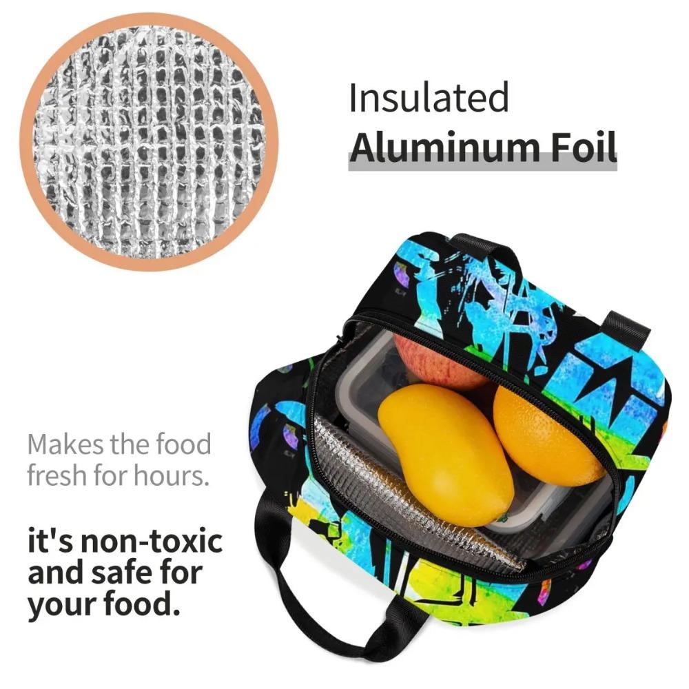 Bmx Apparel Bmx Freestyle Pattern Insulated Lunch Bag for Kids School Cooler Thermal Food Box Tote PortableLunch Boxes Container