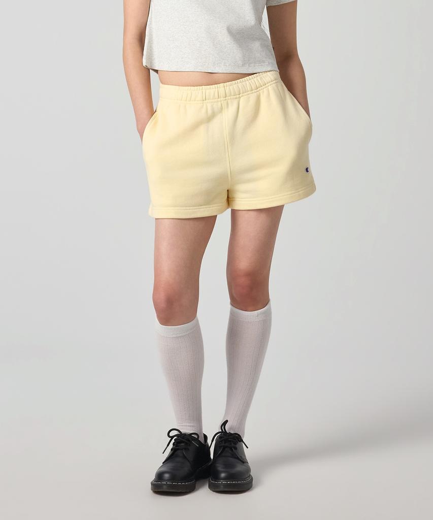 CHAMPION Women'S C-Logo Sweat Shorts Cream