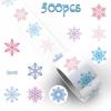 Cartoon Snowflake Series Stickers, 500 Sheets/Roll - DIY Decoration & Envelope Sealing.