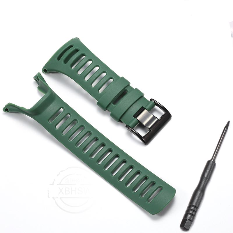 Rubber Strap Suitable For Suunto Ambit 2 2S 2R Ambit3 3S 3R Peak Outdoor Sports Waterproof Silicone Replacement Watch Band