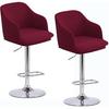 Dining Chair Covers Slipcover with Armrest Curved Back Accent Kitchen Chair Slipcover Modern Arc Shaped Armrest Counter Height Bar Stools Covers Back