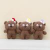 Christmas Teddy Hat Bear Cartoon Plush Toys Childrens Doll Bag Hanging Keychain