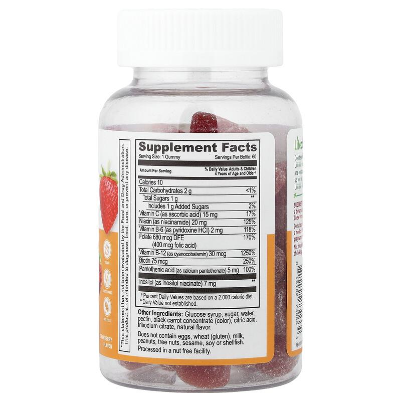 Kids B Complex + Vitamin C Gummies, Strawberry, 60 Gummies