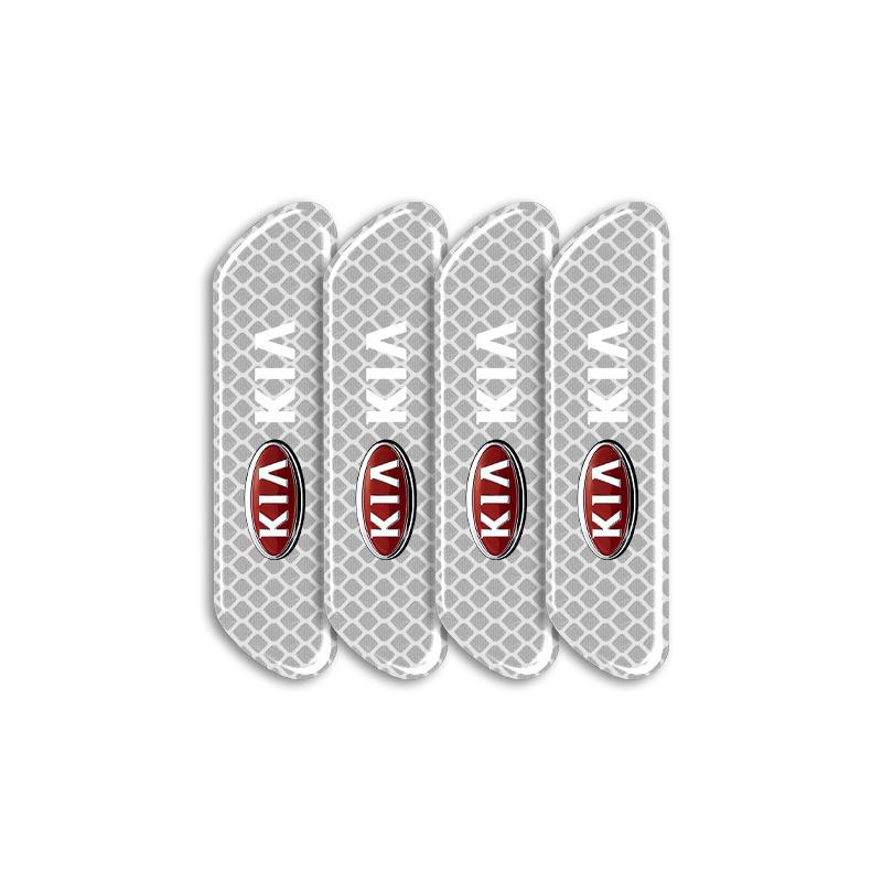 4PCS Car Door Safety Warning Reflective Mark 3D Sticker Car Styling For Kia Ceed Sorento Sportage Niro Optima Picanto Rio Morning Forte K8
