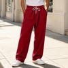 Men's Color Casual Wide Leg Sweatpants with Elastic Waist, Loose Fit Straight Pants for Daily Wear