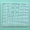 Assorted Diamond Shape Epoxy Mould Heart Square Crystal Pendant Resin Mould Ice Cubes Silicone Mold DIY-Jewelry Tool