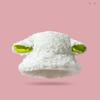 Winter Pretty Sheep Ear Hat for Women Korean Cute Lamb Fisherman Hat for Womens Warm Cashmere Hat