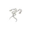 Chanel Double C Diamond Metal Rhinestone Earrings Women Earrings ABA629-B10756-NN587