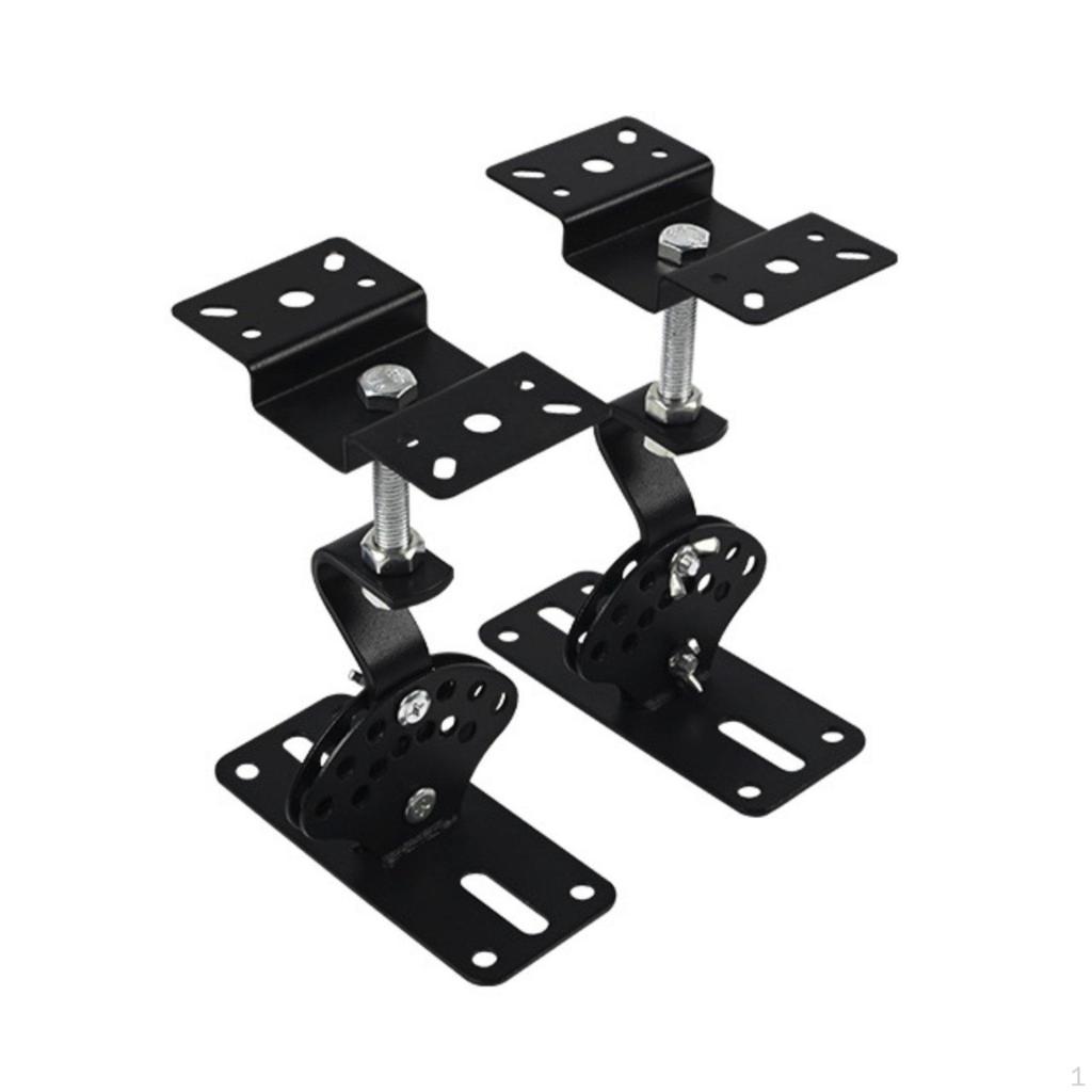 2 Pieces Adjustable Speaker Wall Mount 360° Rotation Swivel Ceiling Hanger Easy