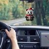 Cartoon Christmas Panda Ornament 2D Xmas Hanging Ornament Car Panda Pendants  Party Supplies