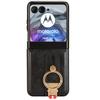 For Motorola Razr 50 5G Case Bottle Opener Wristband Leather+PC+TPU Phone Cover