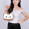 Cute Cat Handbag Women 2025 New Trendy Large Capacity Shoulder Bag Ladies Leather Print Texture Fun Creative Crossbody Bag Chic