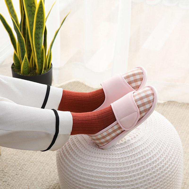 Fashion Women Diabetic Slippers Adjustable Closure Comfortable House Shoes Arthritis Edema Wide Slippers Comfy Cozy Shoes Closed Toed