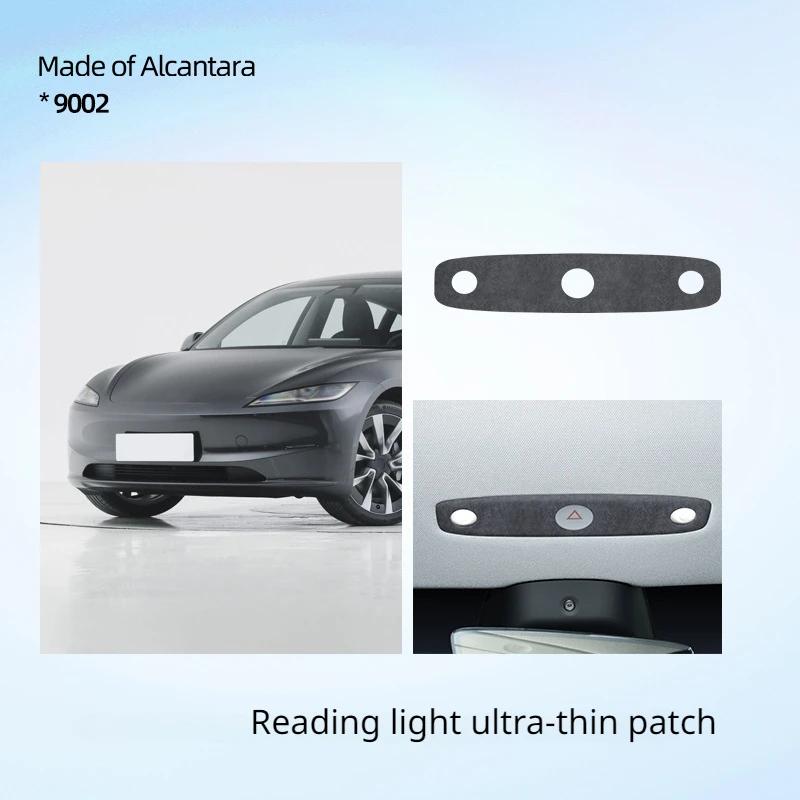 Alcantara Suede Reading Light Frame Trim Stickers For Tesla Model 3 Highland 2024 Trim New Model3 Car Interior Accessories