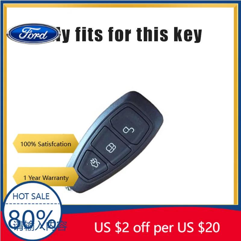 Car Sticker 2026 For Ford New Leather KeyChain Accessories Car Smart Remote Key Case for Ford ST Line Fiesta Focus Mondeo Ecospo