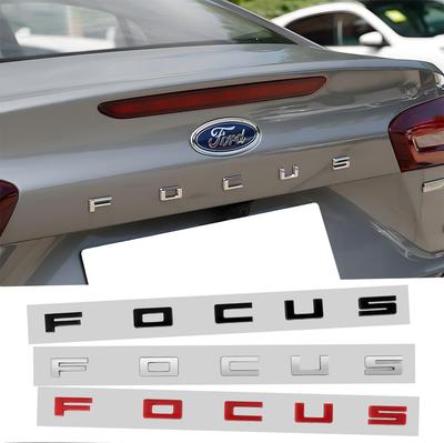 1pcs 3D ABS Badge Letter Car Tail Rear Trunk Emblem Sticker Decoration For Focus Logo MK3 MK4 MK6 MK7 MK8 Car Accessories