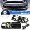 1Set Car Grill LED Fog Light Grille Lower Grill With LED DRL Lamp For VW GOLF MK4 1998-2004