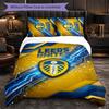 Leeds United Football Set Lenzuola 3 Pezzi Morbido Set Copripiumino con Federe Set Decorazione Camera da Letto per la Casa