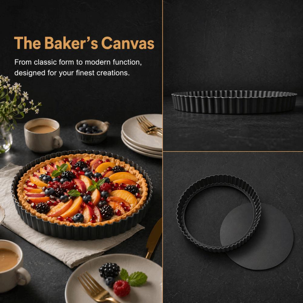 Carbon Steel Baking Mold Nonstick French Pastry Baking Mold Easy Release Pudding Mould Home Baking 11ins