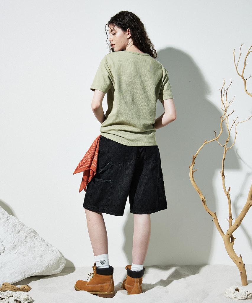 MAGOODGAN Stance 3571 Waffle Standard Fit Olive Khaki Short Sleeve Tee